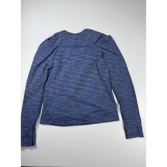 Lululemon long sleeve Ruffle Shoulder Details Top 8 Blue Space Dye - Picture 4 of 5